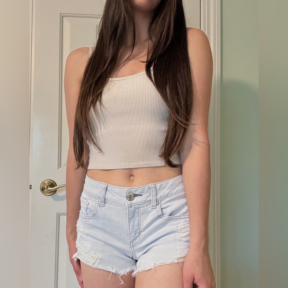 American Eagle Low-Rise Distressed Shorts